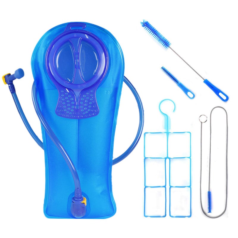 Unigear Hydration Bladder, 1.5L/2L/2.5L/3L Water Bladde Non-BPA and odorless for Backpacking, Biking, Hiking and Camping (Blue with Cleaning kit, 3L) - Image 1